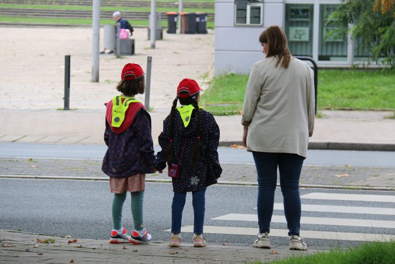 Das sichere Verhalten im Straßenverkehr wurde trainiert.