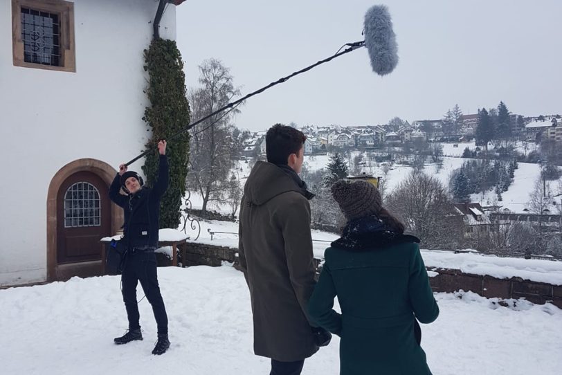 Szenen vom Set beim Filmprojekt 'Kein schöner Land'