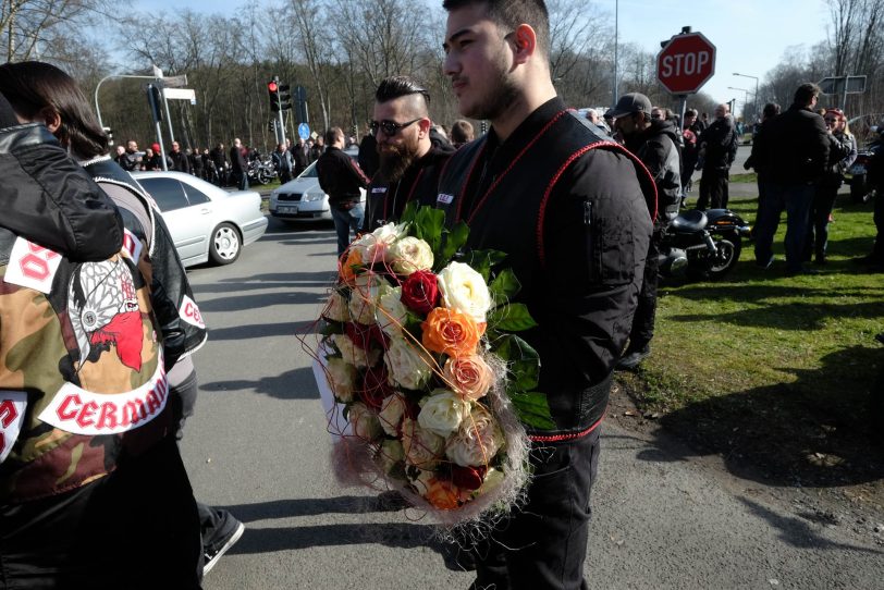 Viele Motorradclubs zeigten ihre Anteilnahme.