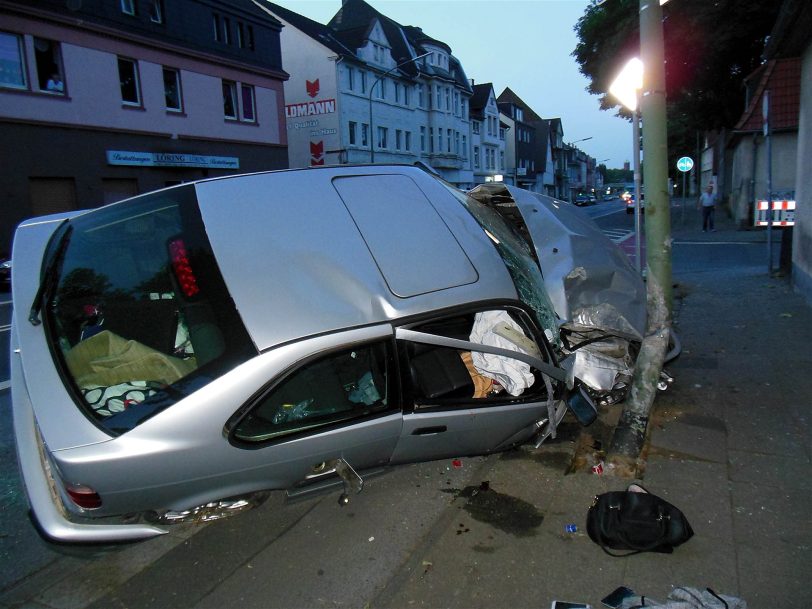 Unfall auf der Polsumer Straße in GE-Hassel.