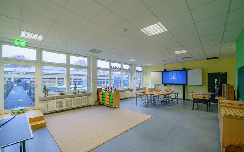 So sieht es in den Klassenräumen aus.