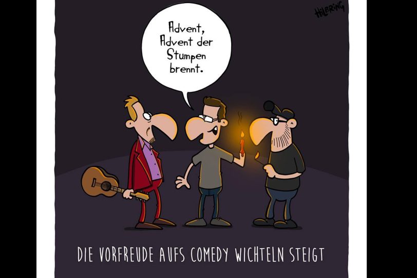 Cartoon zum Comedywichteln.