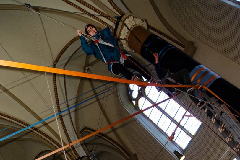 Hoch hinaus: In der Christuskirche gab es mal einen Hochseilgarten.