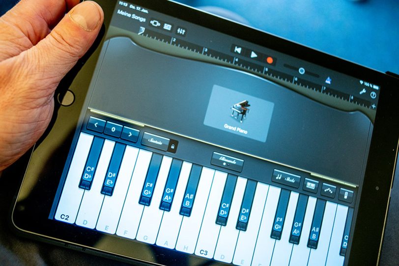 GarageBand auf dem iPad.