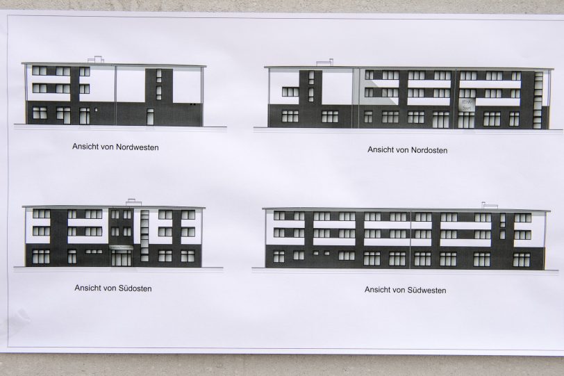 Das spätere Aussehen der Fassade.