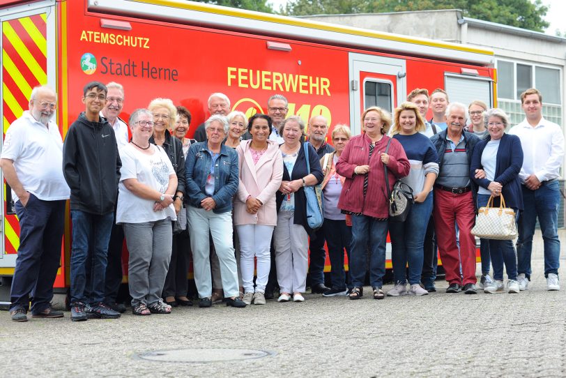 Beim Besuch der Feuerwache 1.