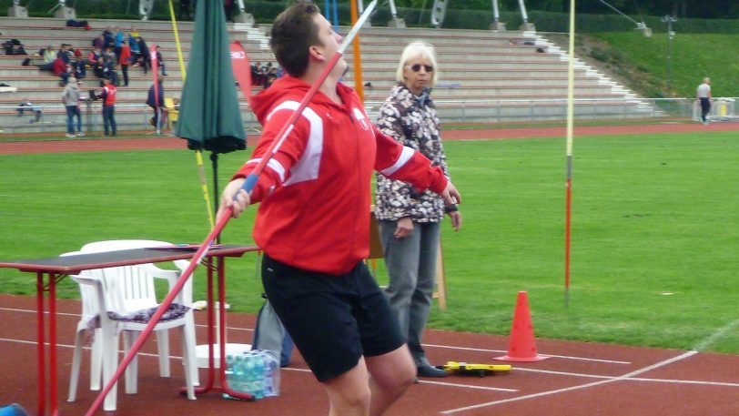 Nicklaus Droege vom LC Westfalia Herne wurde beim Sperrwurf Westfalenmeister der U20.