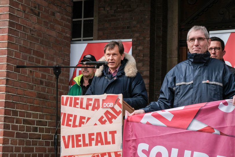 Kundgebung zum 1. Mai 2018; Redner Dr. Frank Dudda.