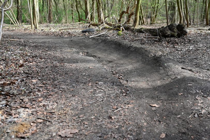 Präparierte Strecke in dem Waldgebiet hinter der Hügelstraße.