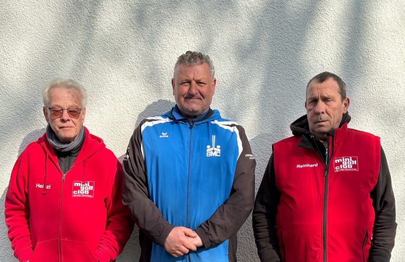 Die erfolgreichen Minigolfer (v.l.): Heinz Pribyl, Rudolf Ginschel und Reinhard Mahn.