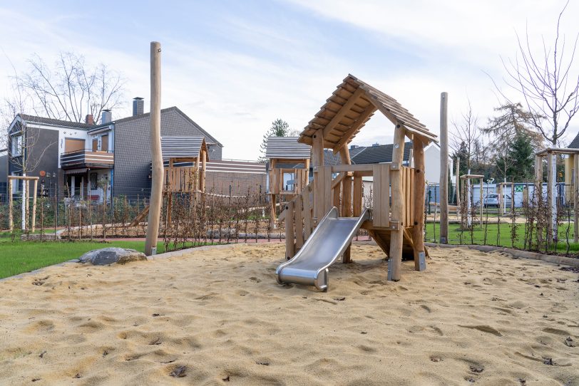 Der neue Kindergarten an der Ingeborgstraße wartet auf die Kinder.