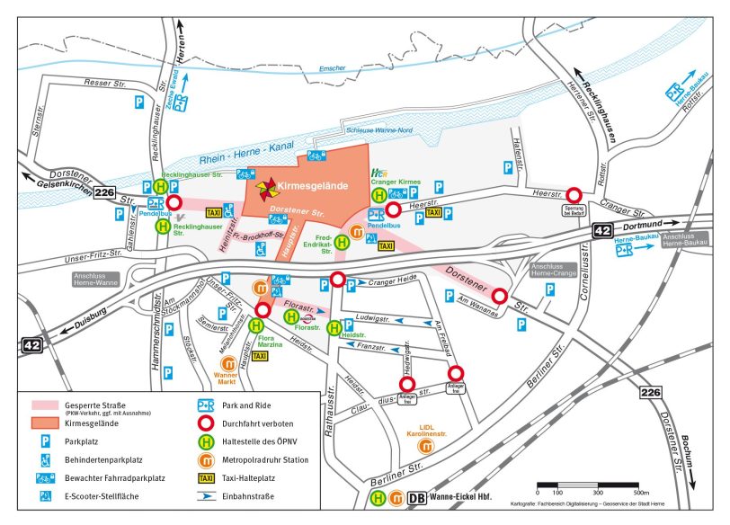 Das Mobilitätskonzept zur Cranger Kirmes wird vorgestellt.