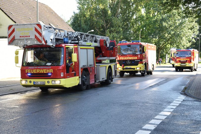 Explosion eines Kleintransporters an der GFS Brockenhaus 1