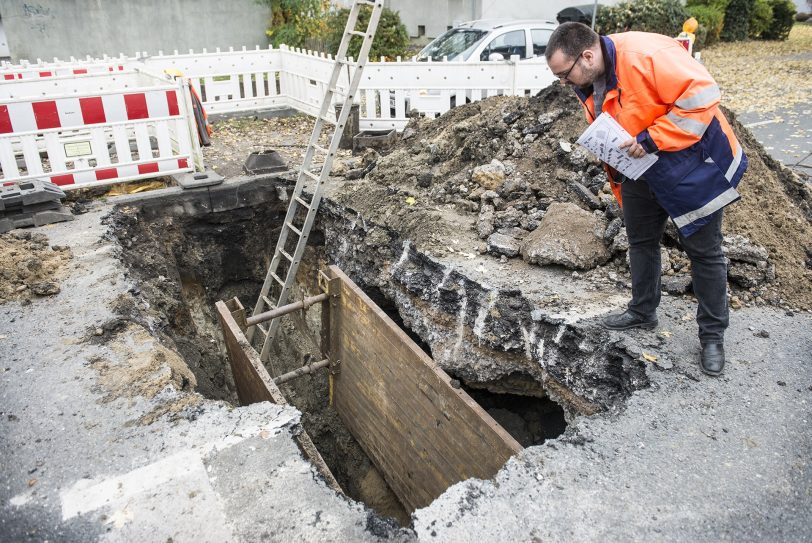 Oktober: Tagesbruch auf der Holsterhauser Straße