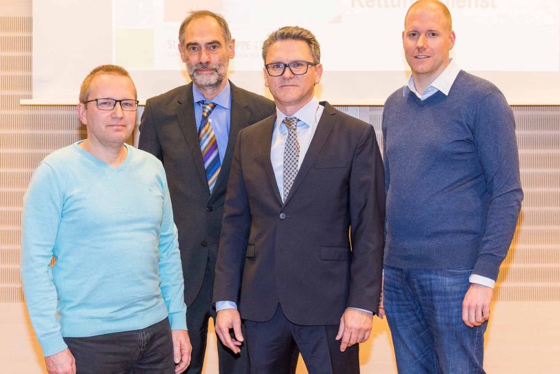 v.l. Dr. Olaf Warner, St. Anna Hospital; Dr. Werner Finke, Marien Hospital Witten; Dr. Alexander Fechner, St. Elisabeth Gruppe; Dr. Stephan Brauckmann, Marien Hospital Herne.