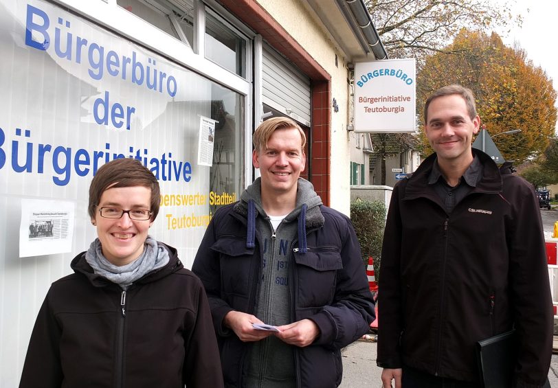 Sprechstunde in Teutoburgia: v.l. Susan Kowalski, Mathias Grunert, Thorsten Brokmann.