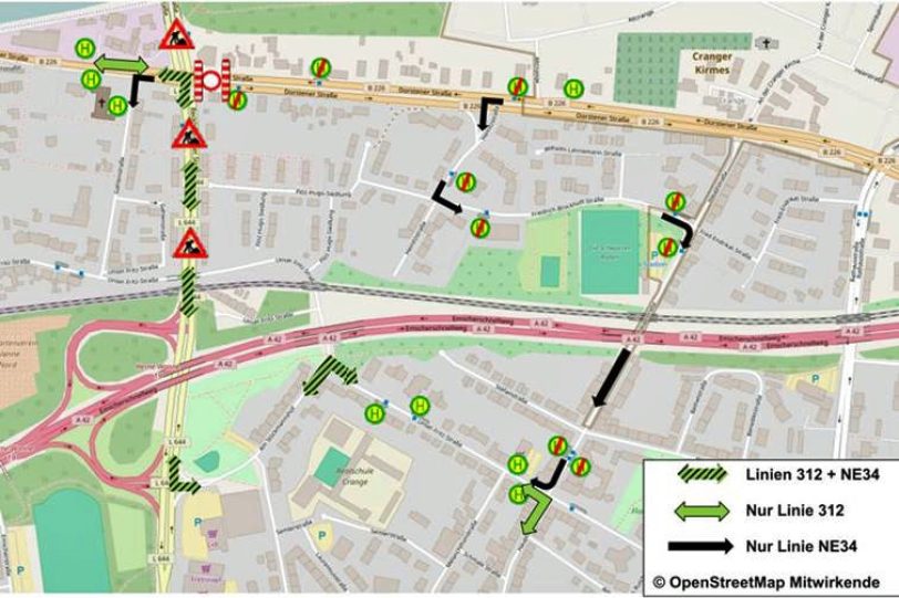 Die Dorstener Straße ist gesperrt.