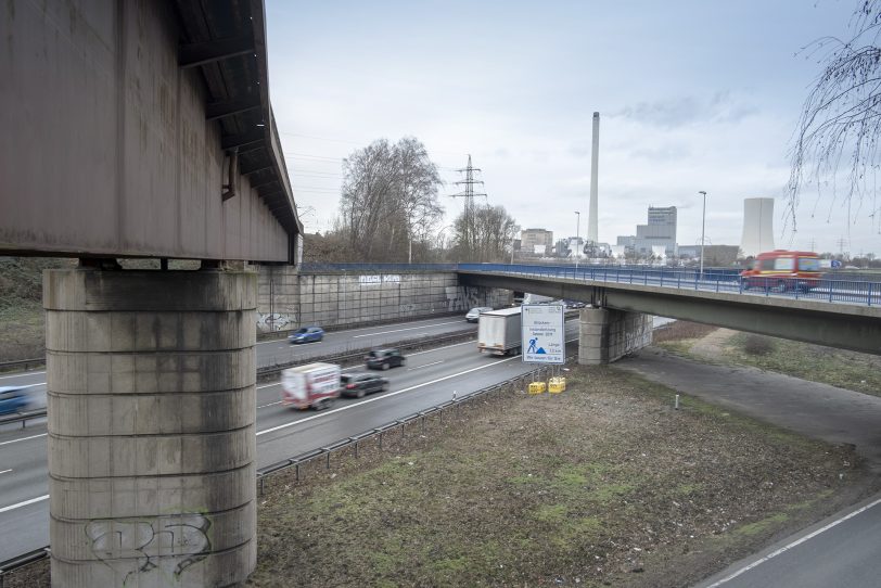 Eisenbahnbrücke und Brücke an der Cranger Straße über die A43-