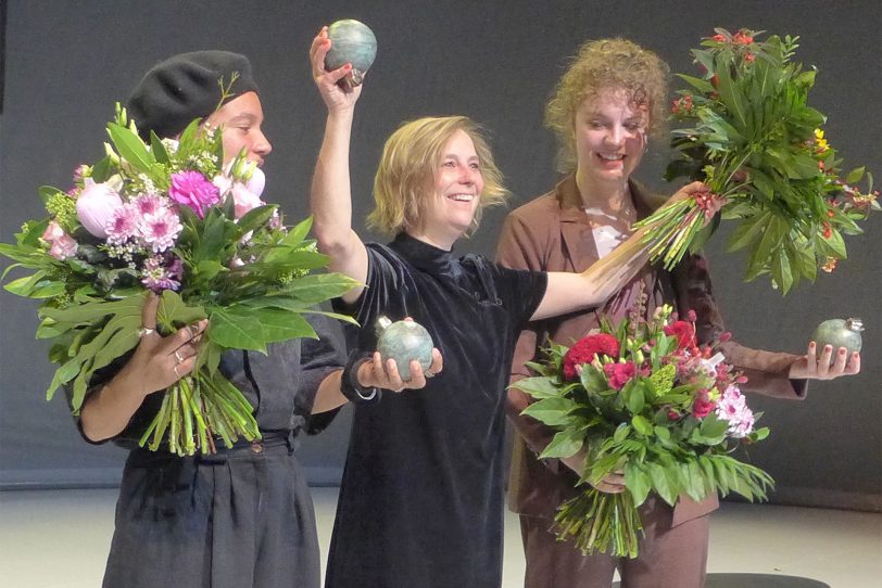 Bochumer Theaterpreis für (v.l.) Gina Haller, Maja Beckmann und Anne Rietmeyer.