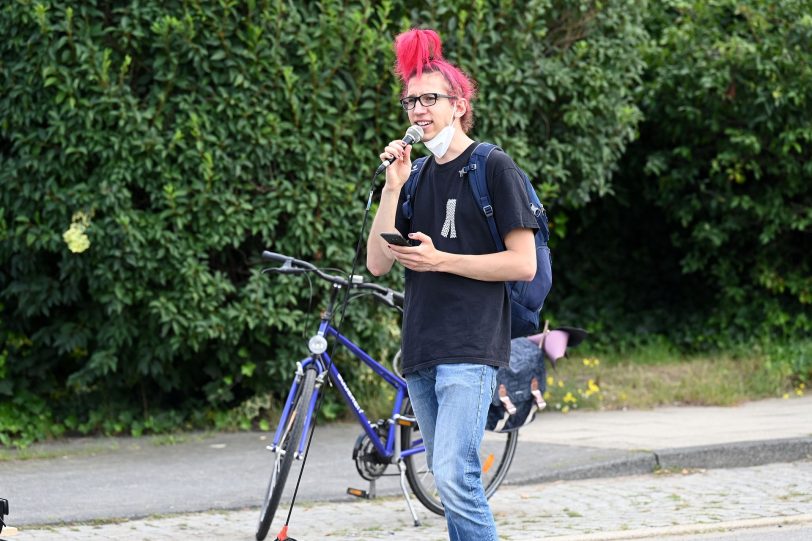 Redebeiträge bei der Abschlusskundgebung.