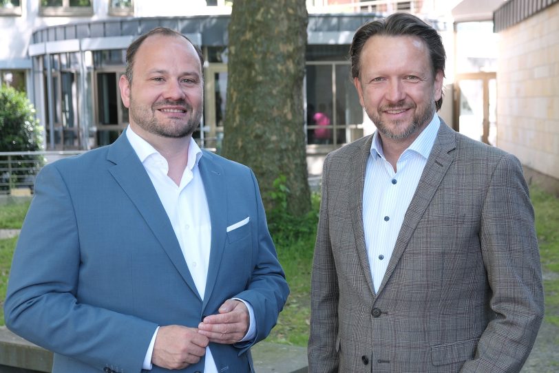 Der neue Konzernvorstand des EVR: Matthias Adler (l.) mit Jens Koch.