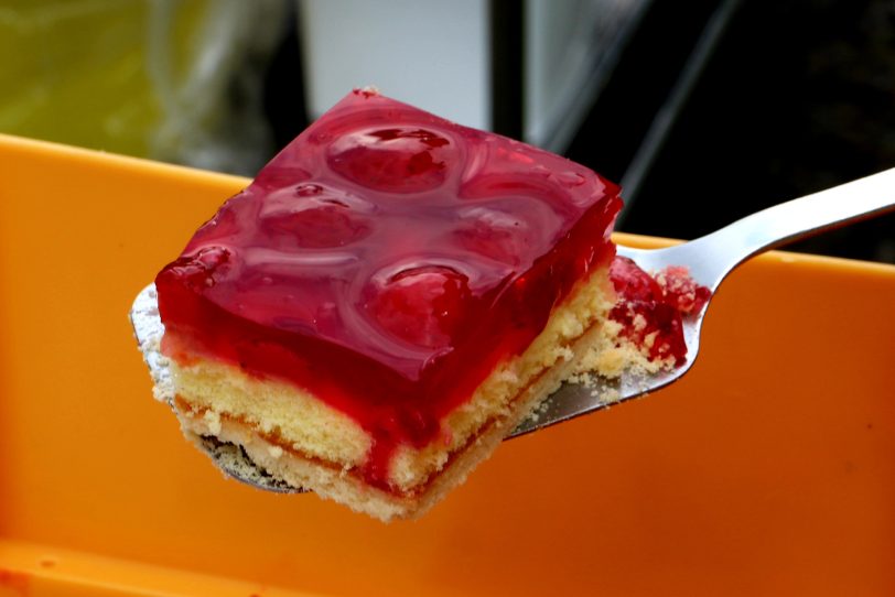 Erdbeerkuchen gab es beim Sommerfest im AWO Grete- Fährmann –Seniorenzentrum.