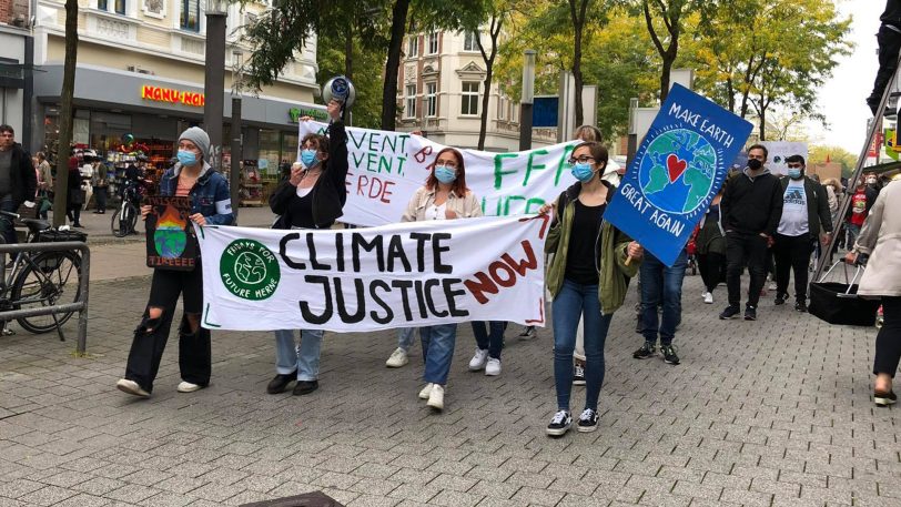 Beim Klimastreik von Aktivisten von 