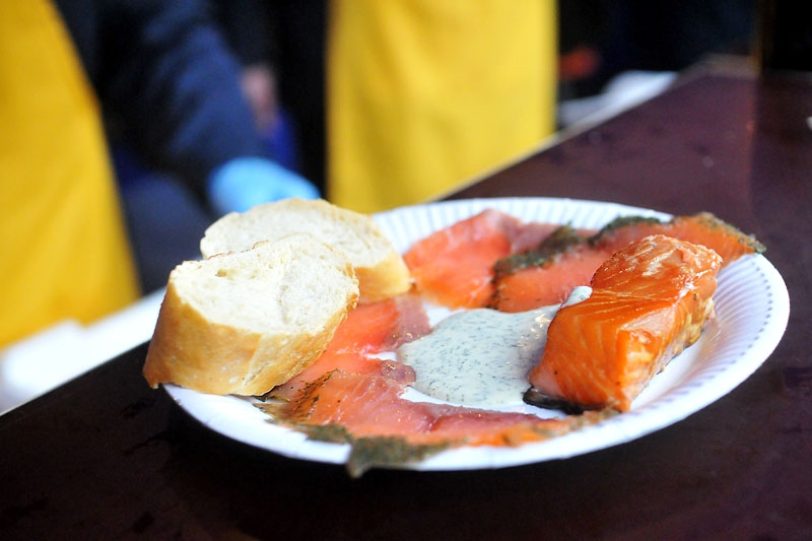 Adventmarkt in Eickel - Lachs.