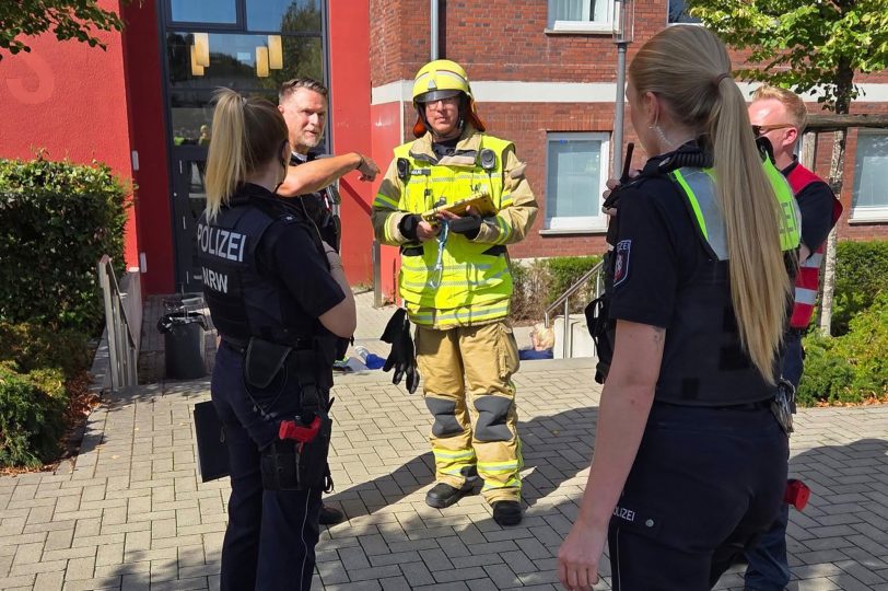 Simulierter Ausnahmezustand am Campus der St. Elisabeth. (6.9.2025)