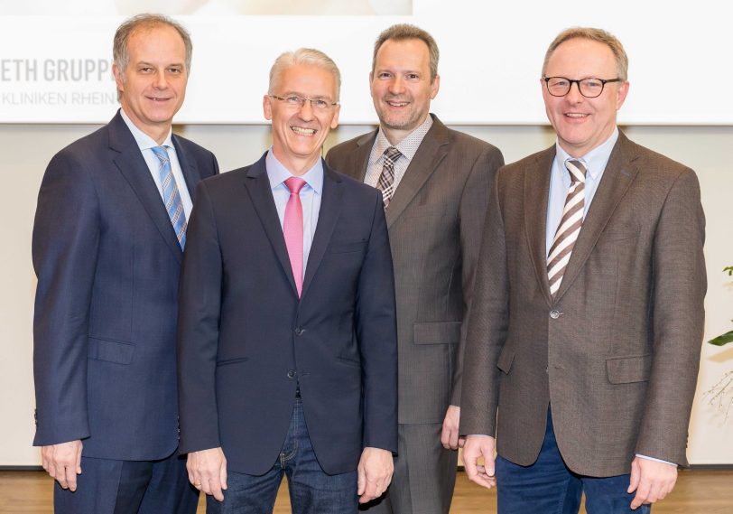 vl. Prof. Dr. Richard Dodel, Chefarzt, Geriatrie-Zentrum Haus Berge, Elisabeth Krankenhaus, Prof. Dr. Rainer Wirth, Direktor, Klinik für Altersmedizin und Frührehabilitation, Herne, Prof. Dr. Hans-Jürgen Heppner, Chefarzt, Klinik für Geriatrie, Schwelm, und Dr. Thomas Günnewig, Chefarzt, Abteilung für Neurogeriatrie, Recklinghausen.