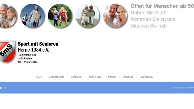 Die Homepage vom Verein Sport mit Senioren.