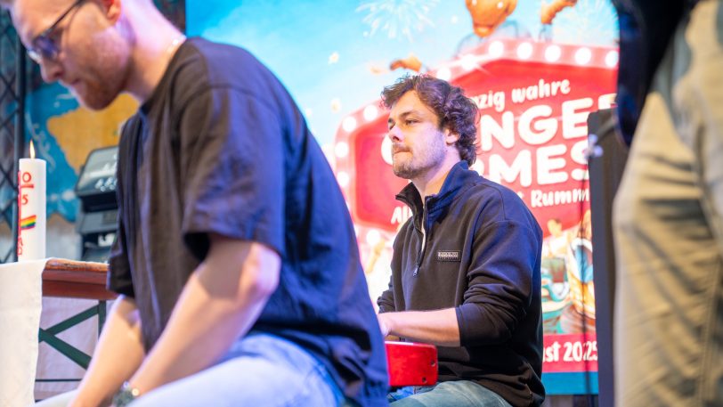 Der traditionelle Gottesdienst der evangelischen Kirchengemeinde Wanne-Eickel in der Bayern-Festhalle auf der Cranger Kirmes am Sonntag (3.8.2025).