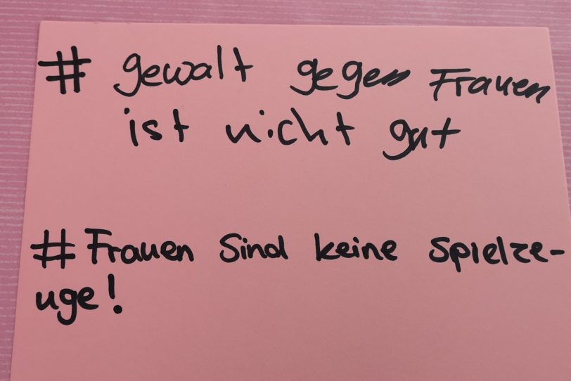 Die Schüler hatten die Möglichkeit, mit Hashtags auf für sie wichtige Themen aufmerksam zu machen.