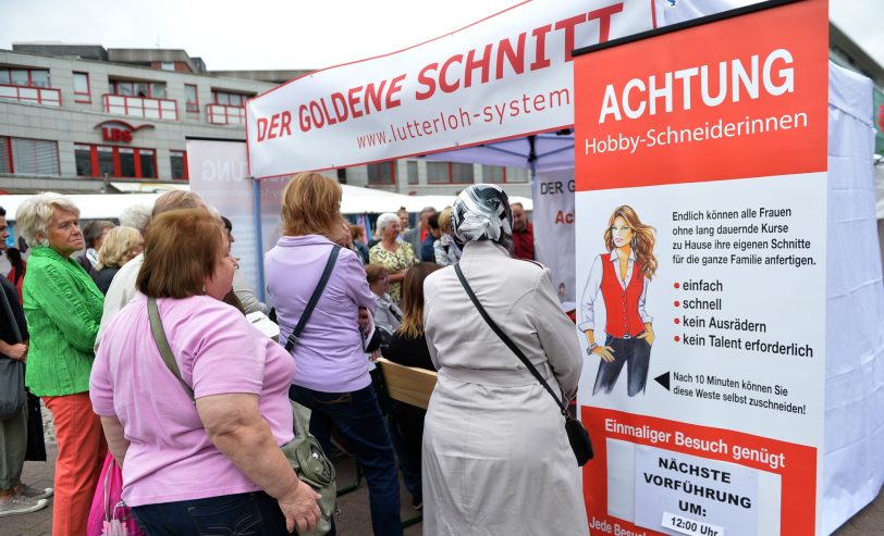 Stoffmarkt in der City.