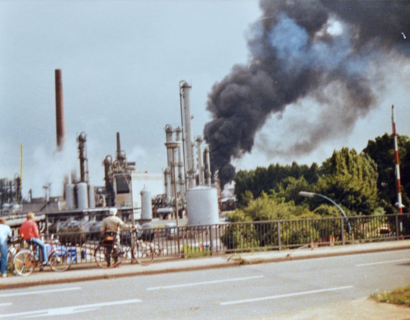 Der Großbrand am 5. und 6. August 1984 bei den Chemischen Werken Hüls an der Shamrockstraße.