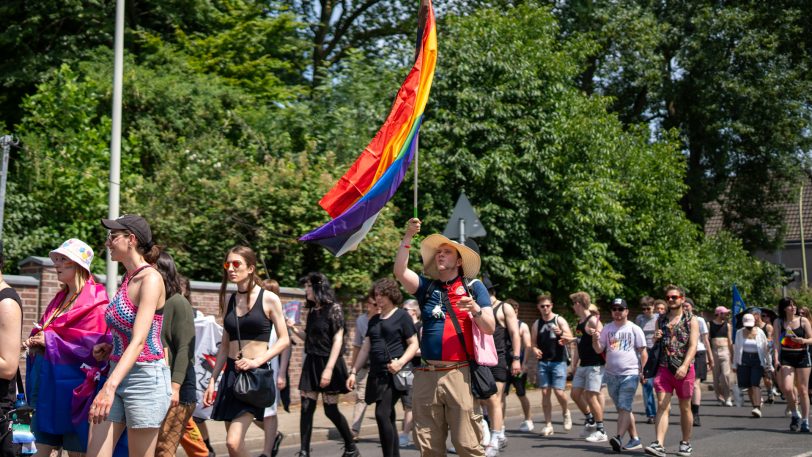Eindrücke vom Christopher Street Day (CSD) beim Demo-Zug durch die Stadt am Samstag (14.6.2025).