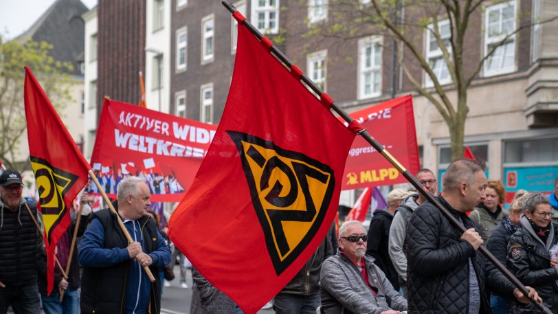 Demonstrationszug zum 1. Mai 2022.