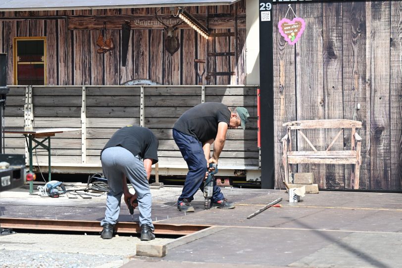 Impressionen vom Aufbau der 538. Cranger Kirmes vom 01.08.2022.