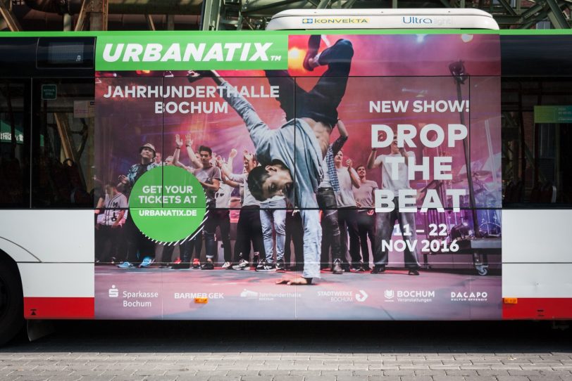 Die Urbanatix Bus-Werbung.