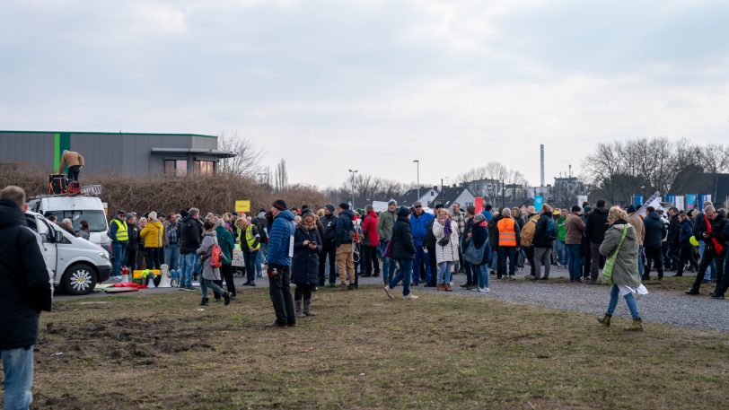 Großdemonstration der Impfgegner in der Wanner Innenstadt.