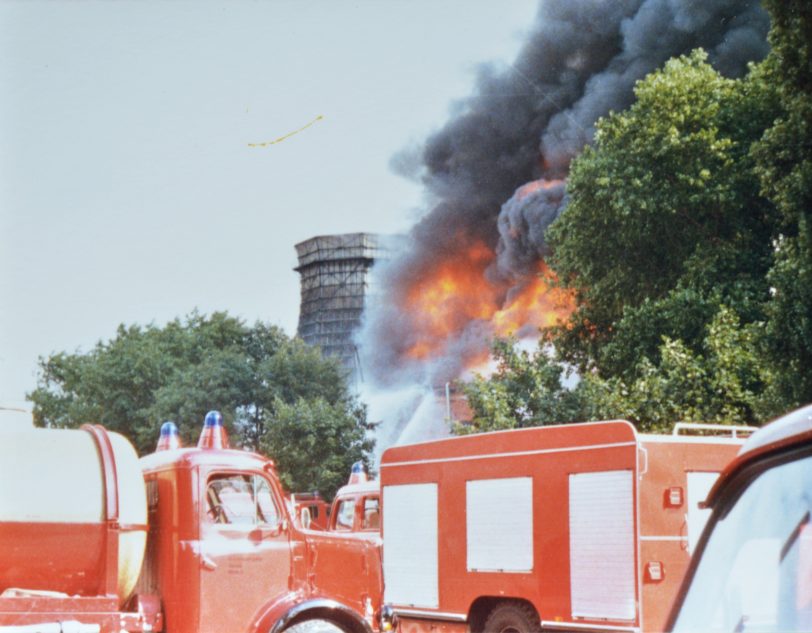 Der Großbrand am 5. und 6. August 1984 bei den Chemischen Werken Hüls an der Shamrockstraße.