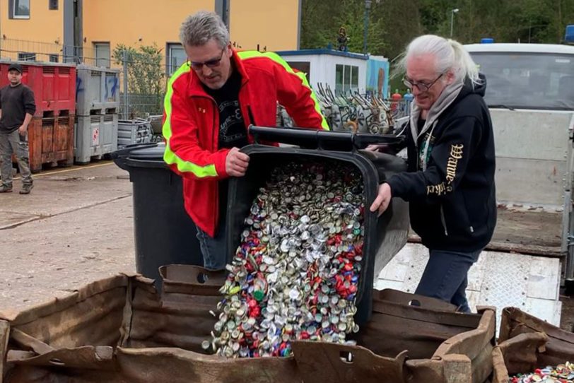 Kronkorken-Sammelaktion für die Aktion: Ein Seepferdchen für alle.