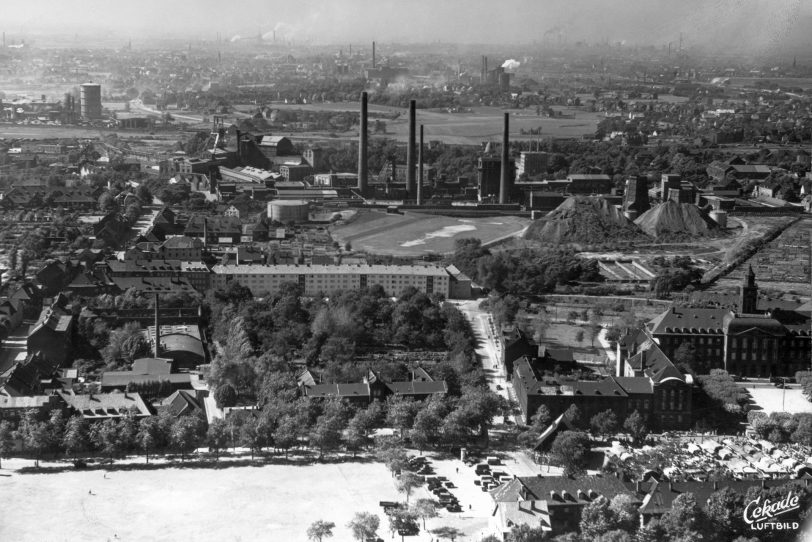 Eine Luftbildaufnahme der Zeche Shamrock aus dem Jahr 1953.