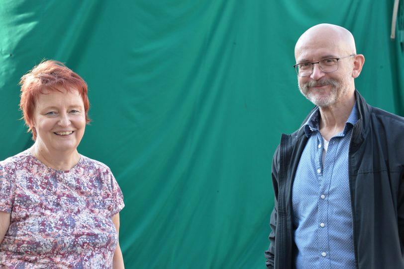 Dagmar Spangenberg-Mades, Leiterin des Zeppelin-Zentrums und Franz-Josef Strzalka, Leiter des Arbeitslosenzentrums Herne.