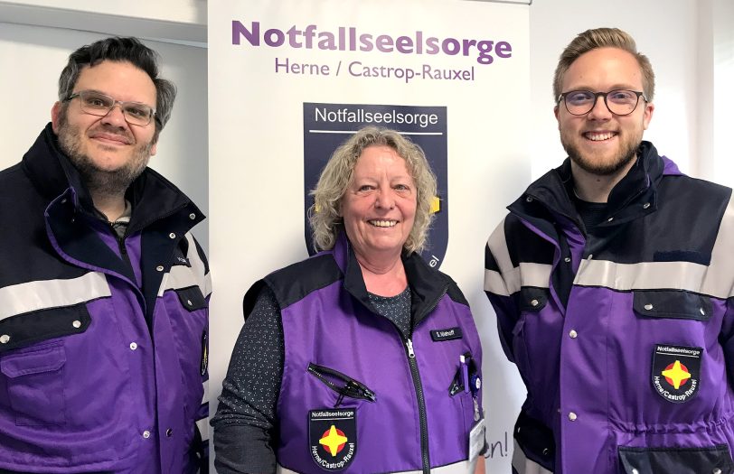 Die Notfallseelsorger (v.l..) Hans Zabel, Sigrid Niehoff und Max Poser - letzterer ist noch neu im Team.