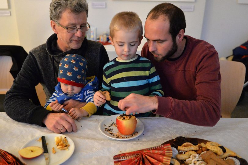 Strünkeder Advent: v.l. Gerd, Mika, Phil und Moritz Kalus.