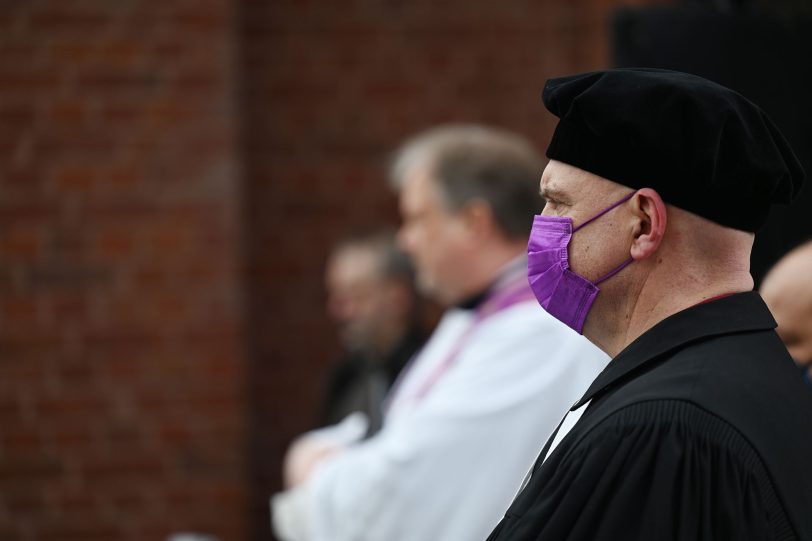 Aktion des Bündnis Herne gegen die Demo der Impfgegner.