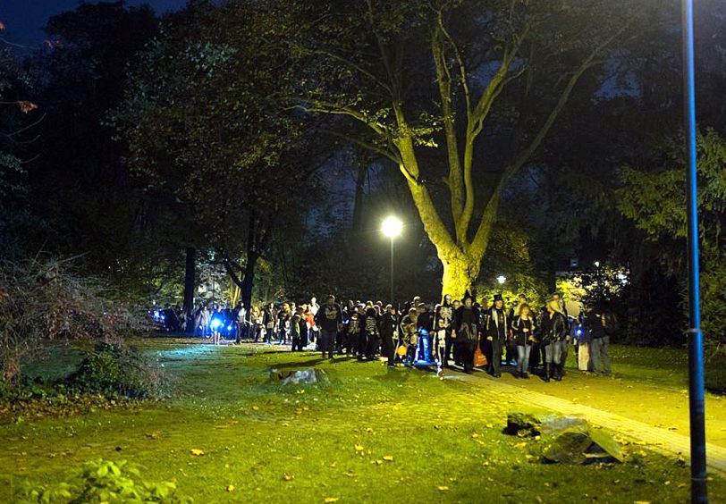 Halloween-Party im Wanner Stadtgarten.