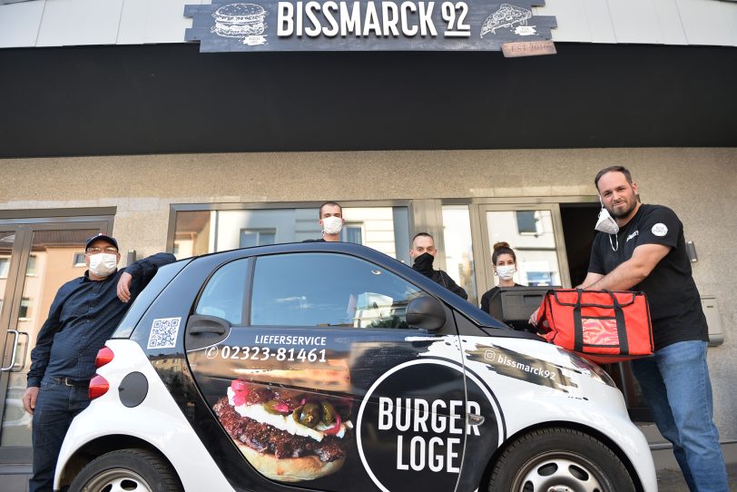 Die angesagte Burger-Adresse in Herne - das Bissmarck92 - setzt auf Lieferung.