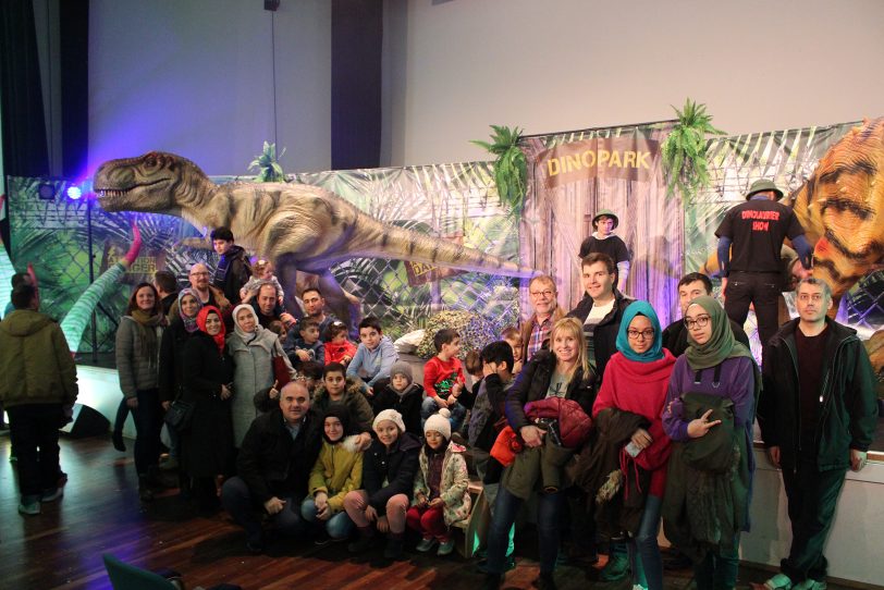 Dino-Show in der Realschule Crange.